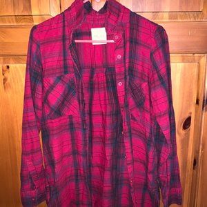 Mudd Plaid Flannel Top